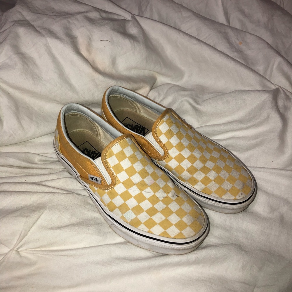 Yellow checkered vans